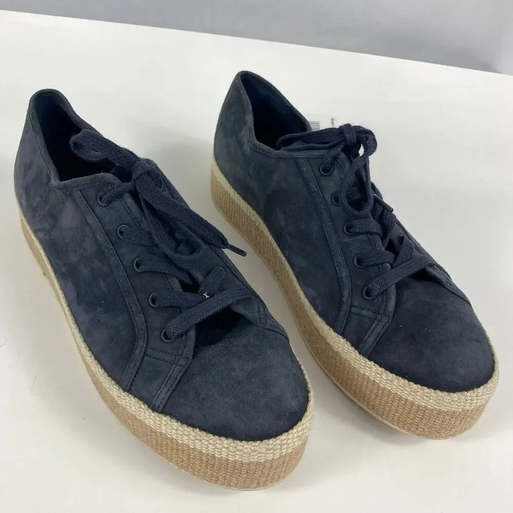 Vince Womans Windell Lace Up Espadrille - Blue Size 7.5M